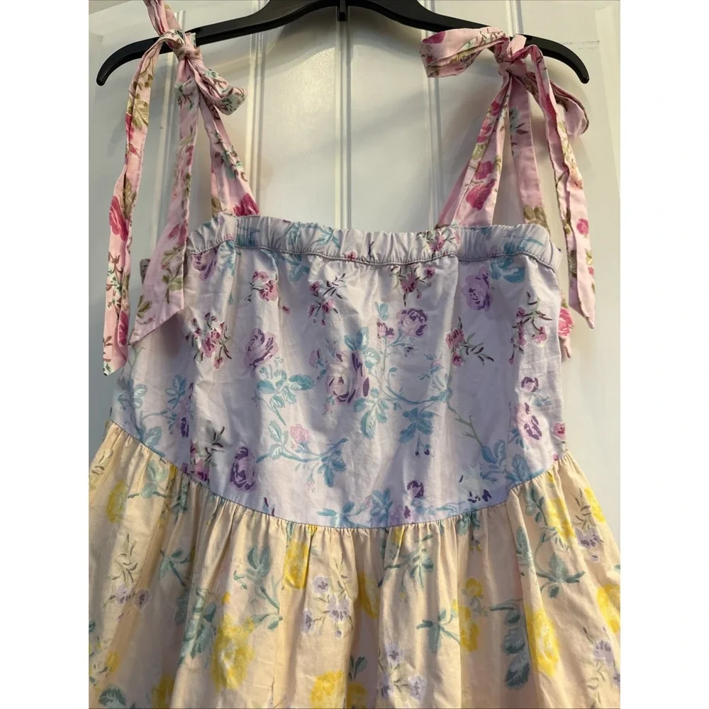 Love Shack Fancy x Target Dress Size XS Jeanne Tiered Ruffle Tie Babydoll - Picture 5 of 13